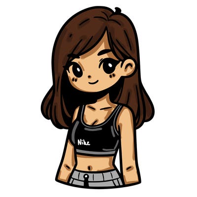 girl with crop top