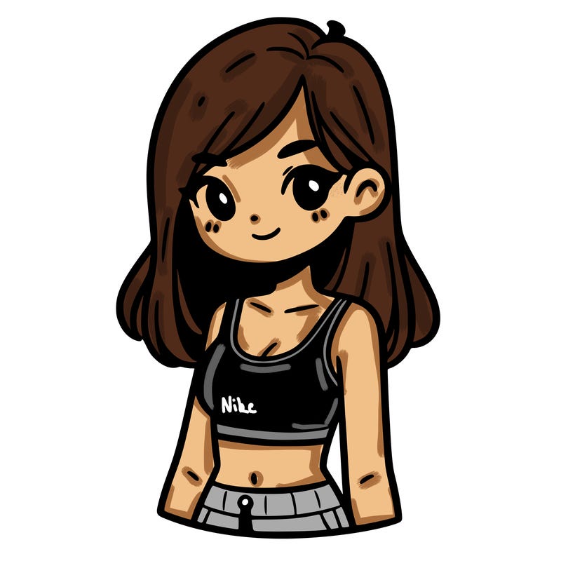 girl with crop top