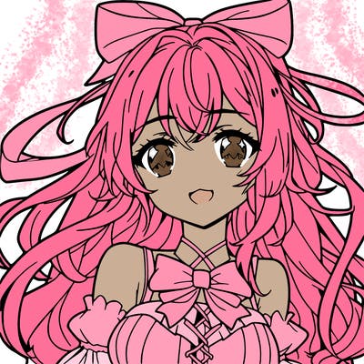 anime girl with a bow in her hair