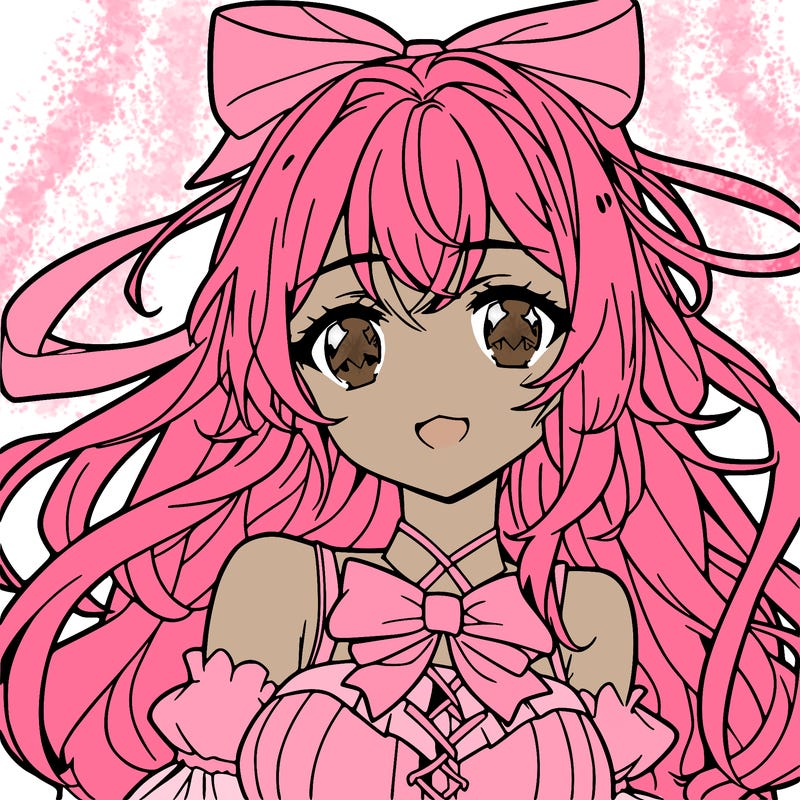 anime girl with a bow in her hair