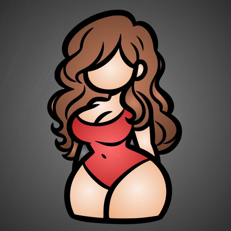 curvy woman with hair