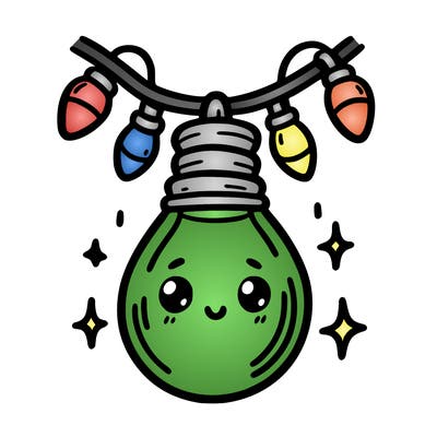 small bulb of a garland