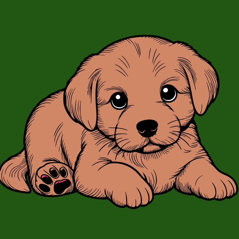 a cute realistic puppy