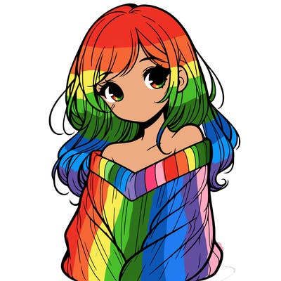 shy pretty girl wearing a sweater that is falling off one shoulder portrait