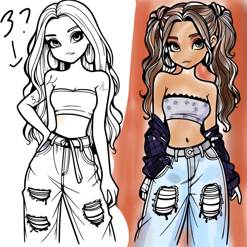 2 girls in crop tops and baggy jeans ripped