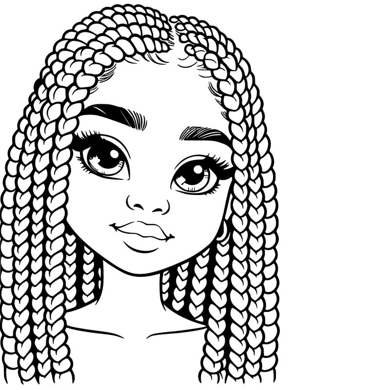 girl with box braids