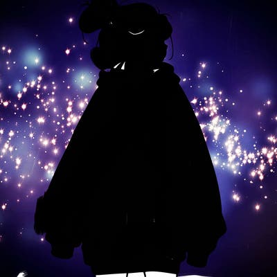 realistic girl with a oversized sweatshirt on and a bun