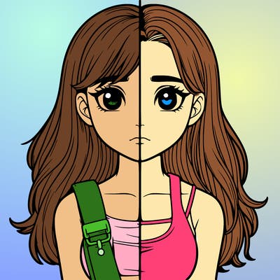 realistic girl split