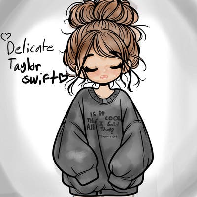 girl with baggy sweatshirt and messy bun