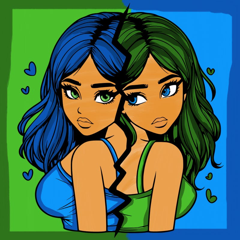 realistic girl split