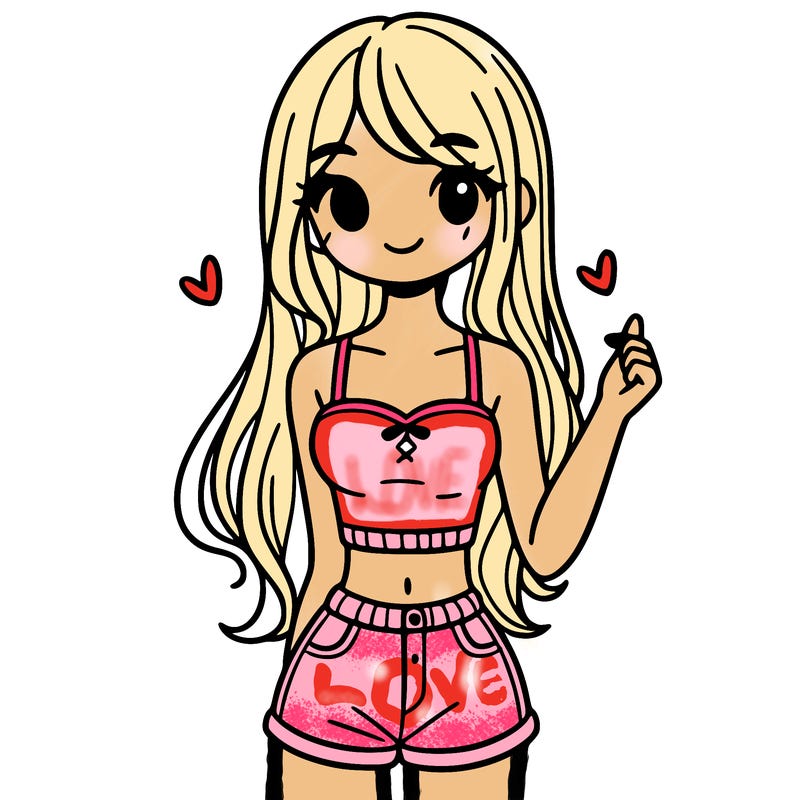 girl with cute crop top