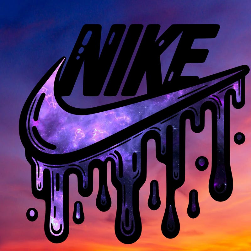 dripping nike logo