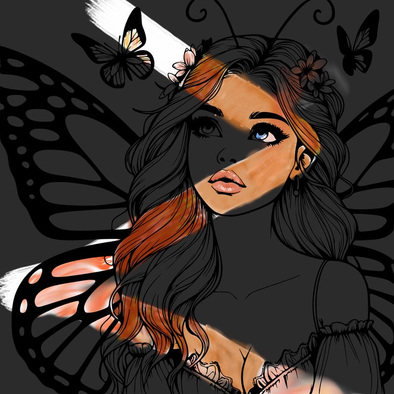 butterfly fairy realistic girl