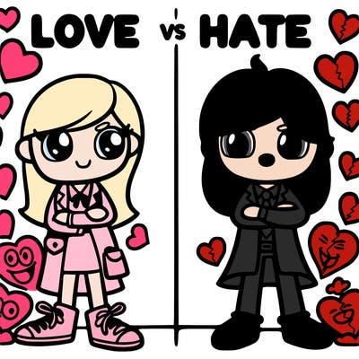 love vs hate