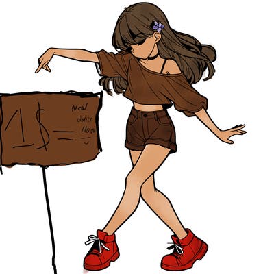 realistic girl danceing