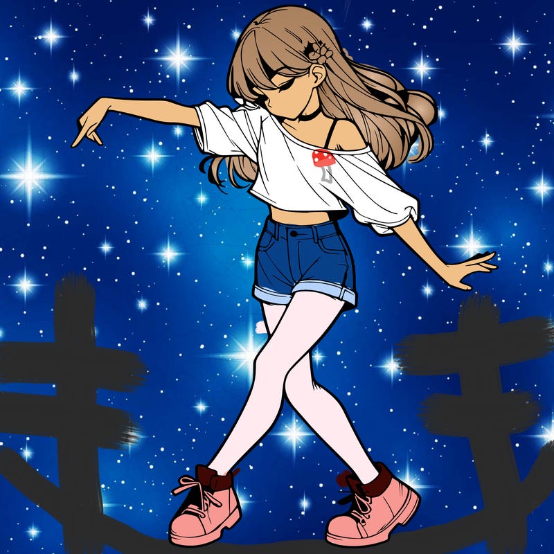 realistic girl danceing