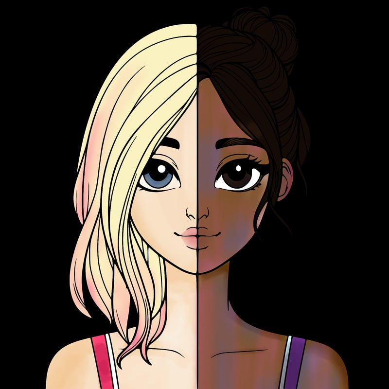 realistic girl split