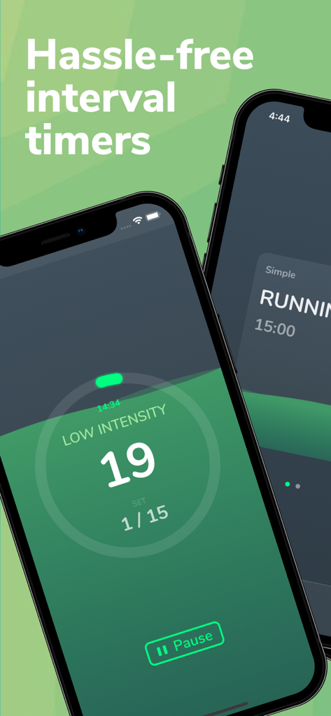 Tabata & HIIT Timer | Cero Pro - Cero Pro app interface displaying a minimalist and intuitive HIIT interval timer on a mobile phone