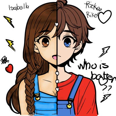 realistic girl boy split