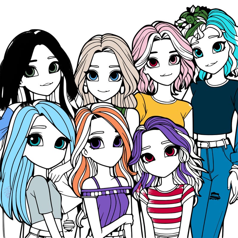 friend group of 6 all girls