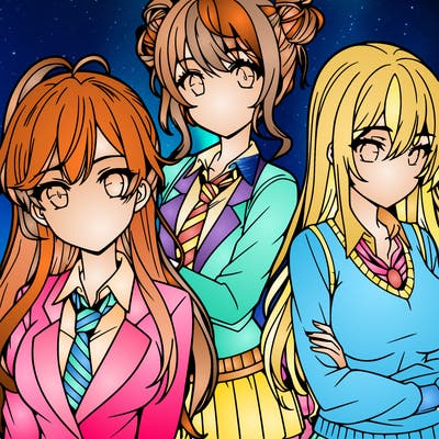 anime girls teenagers