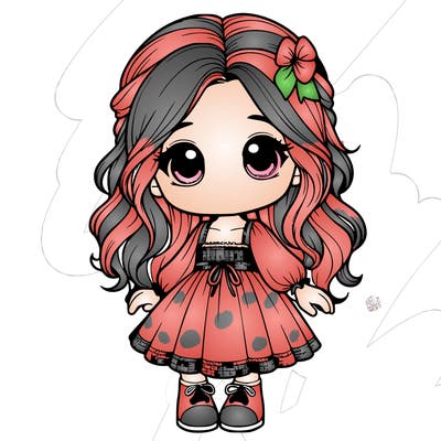 realistic little girl person