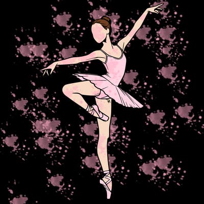 realistic person doing ballet