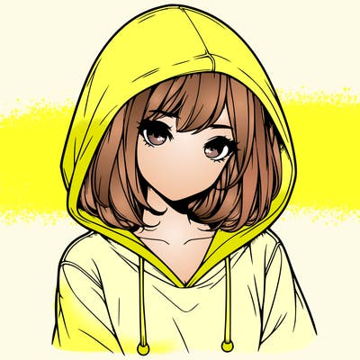 realistic hoodie girl