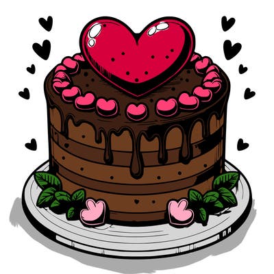 realistic heart cake