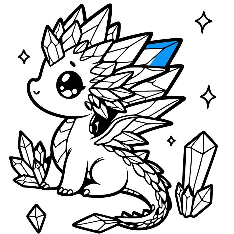 little cute crystal dragon