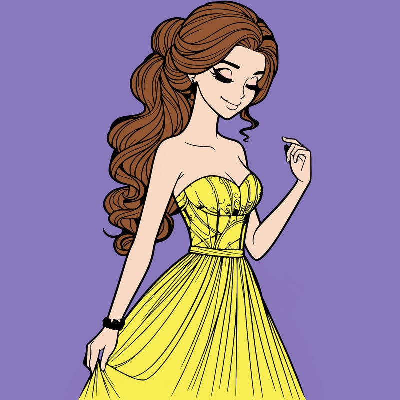 a realistic woman wearing an elegant dress