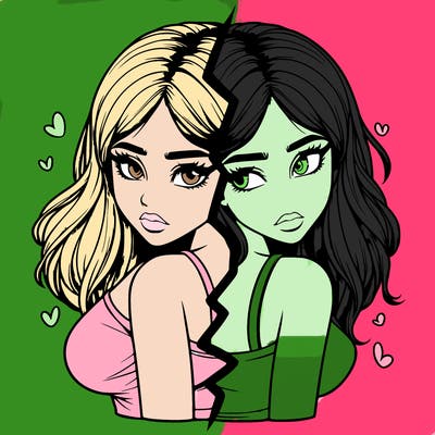 realistic girl split