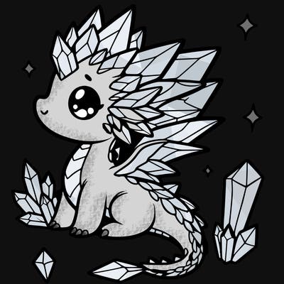 little cute crystal dragon