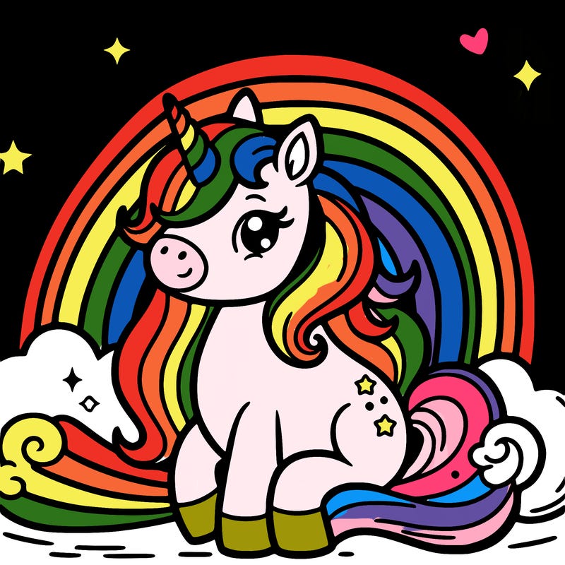 unicorn and rainbow