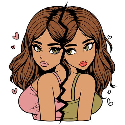 realistic girl split