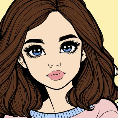 realistic girl whith cute eyes