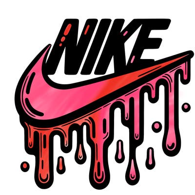 dripping nike logo