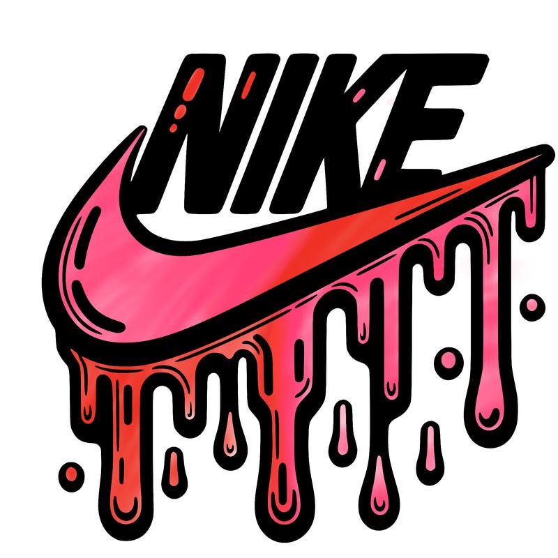 dripping nike logo