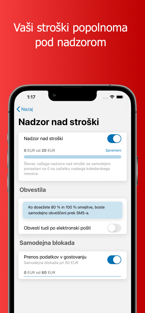 Moj HoT - Moj HoT mobile app cost control and roaming settings