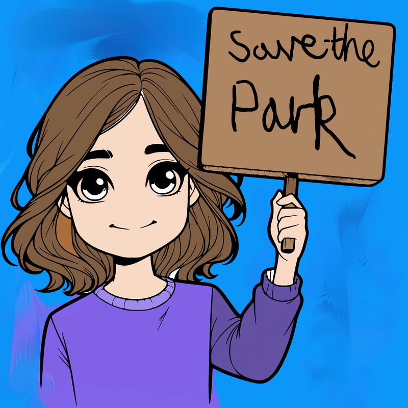 realistic girl holding up a sign