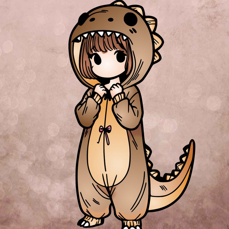 dino onesies on girl