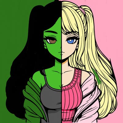 realistic girl split