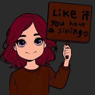 realistic girl holding up a sign