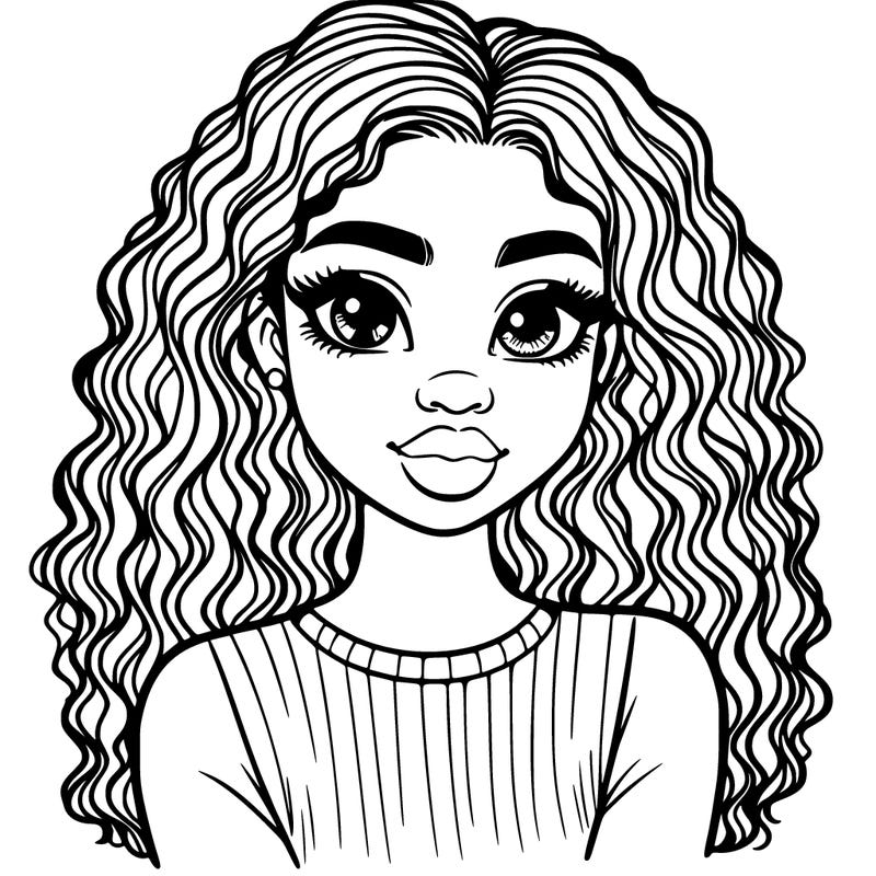 pretty young black girl- detailed