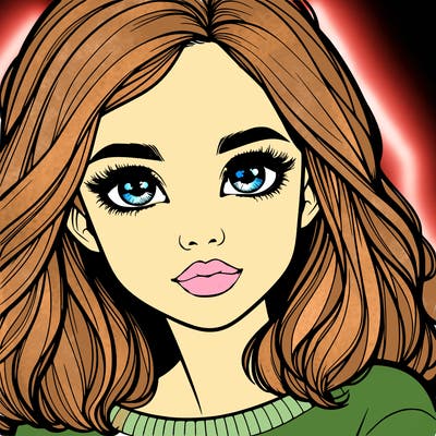 realistic girl whith cute eyes