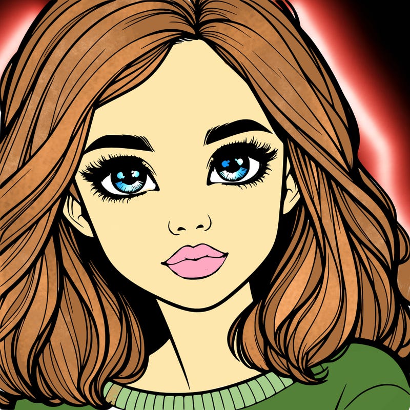 realistic girl whith cute eyes