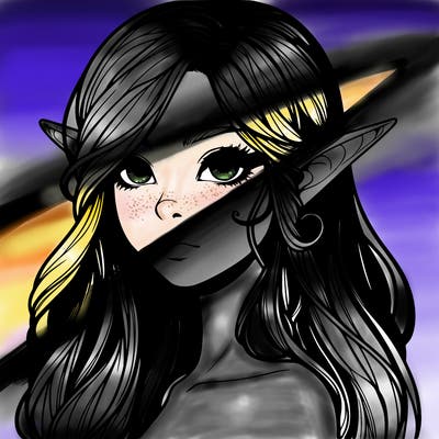 elf girl realistic dark fantasy