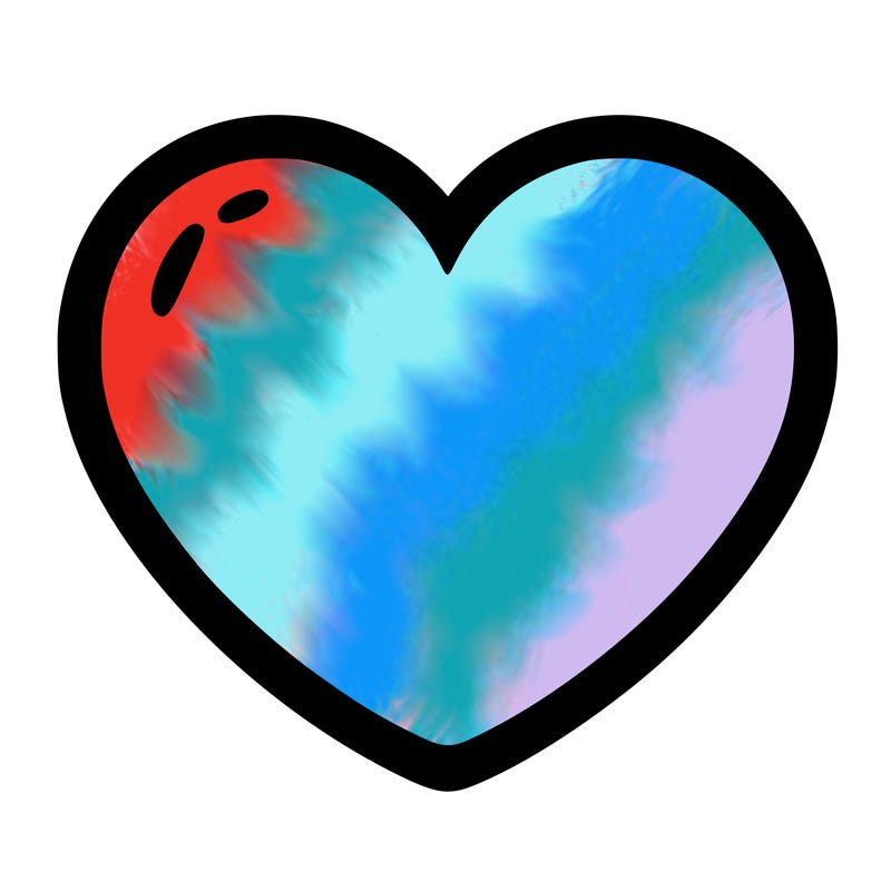 a blank heart