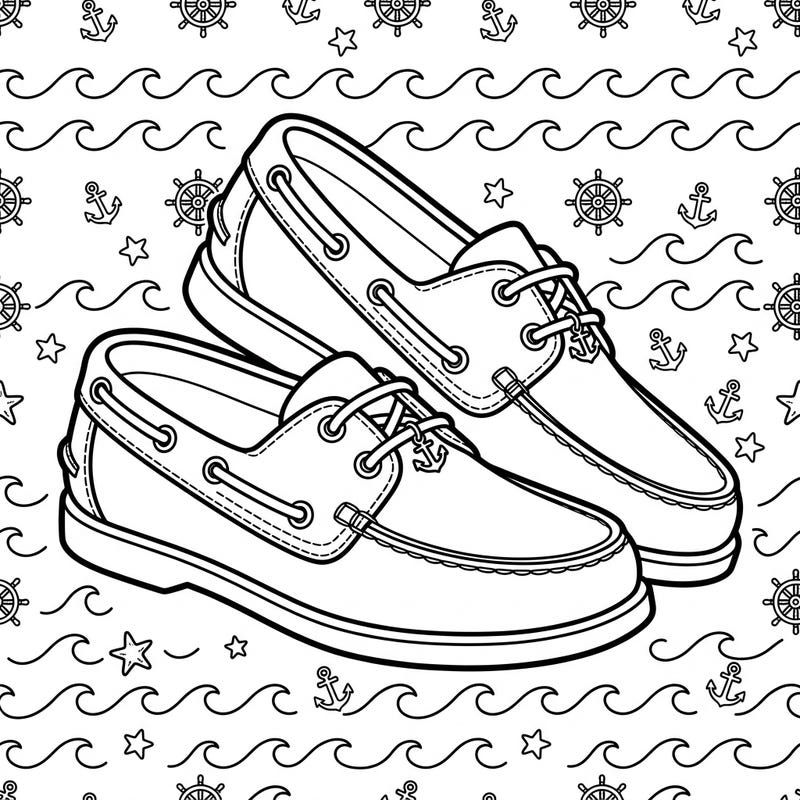 Discover the joy of coloring with this delightful boat shoes template, thoughtfully designed for seniors. Its clear lines and engaging nautical theme promise a relaxing and rewarding artistic experience.