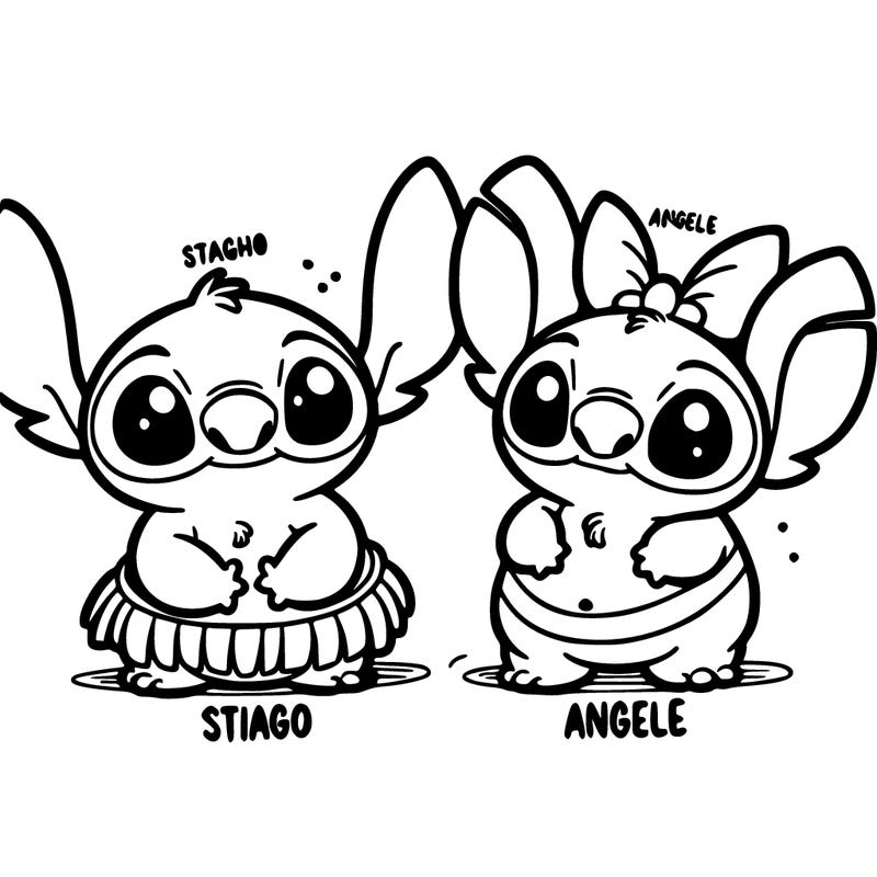 stitch and angel from lilo and stitch